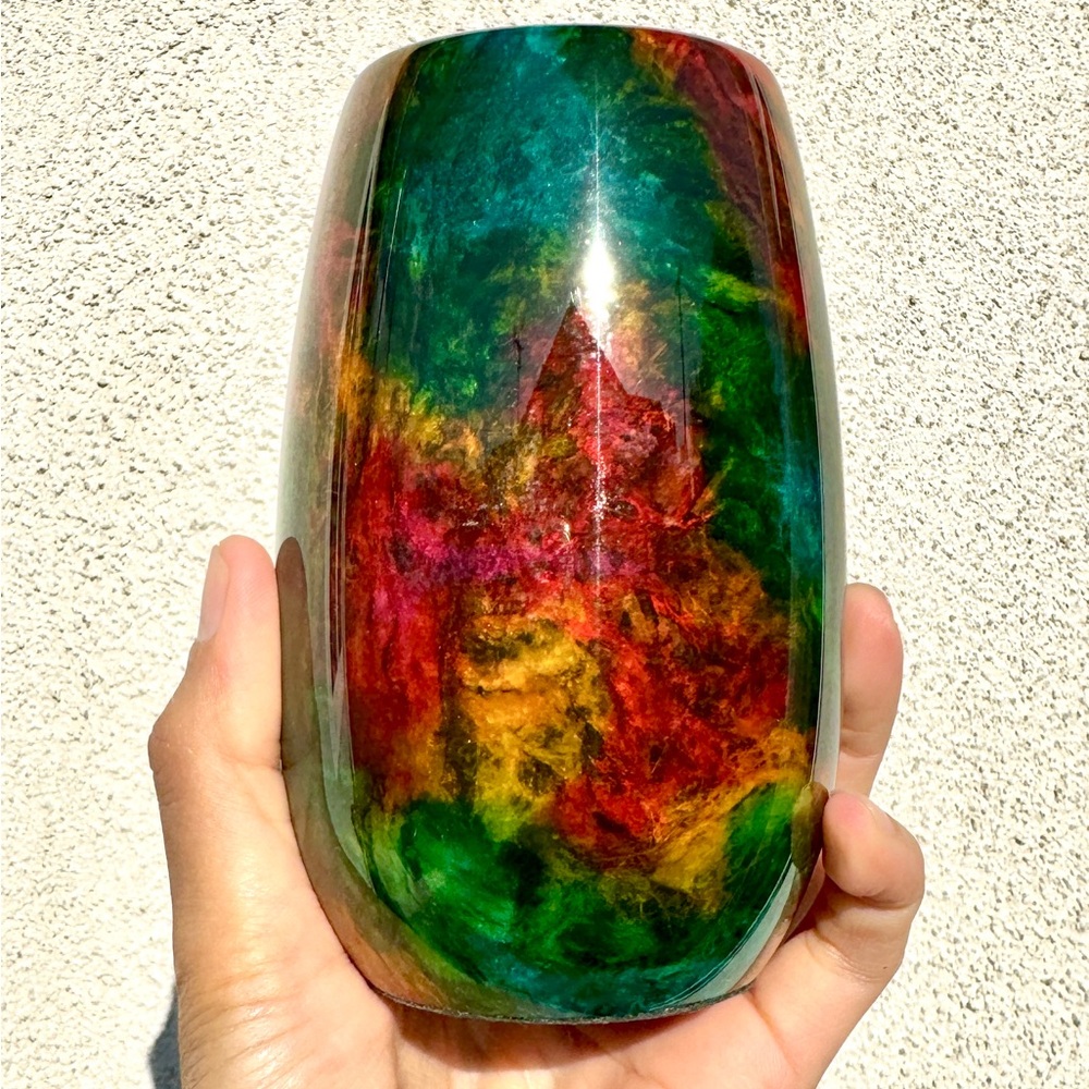 Seven Color Jade Vase Authentic